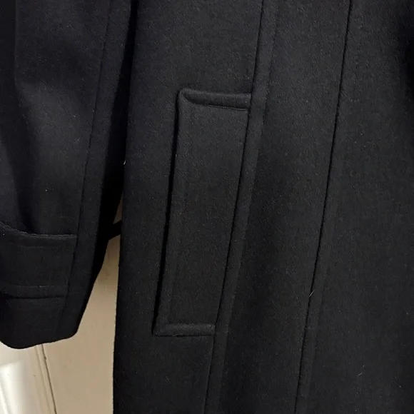 London Fog Women's Classic Black Pea Coat - Picture 3 of 6